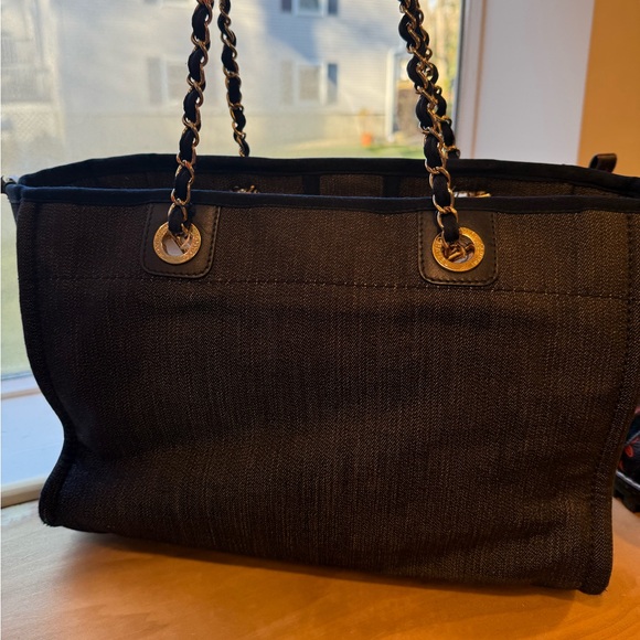 Chanel Small Canvas Deauville Tote - Picture 8 of 9